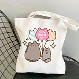 90s Female Cat Bag Women Shopping Bag Gothic Shopper Bag Canvas Shoulder Bag