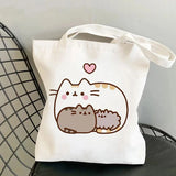 90s Female Cat Bag Women Shopping Bag Gothic Shopper Bag Canvas Shoulder Bag
