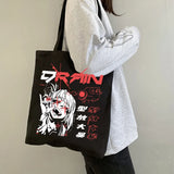 90s Goth Gothic Shopping Bag Graphic Tote Harajuku Shopper Bag