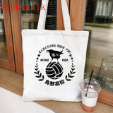 90s Haikyuu Graphic Tote Harajuku Shopper Bag Canvas Shoulder Eco Large