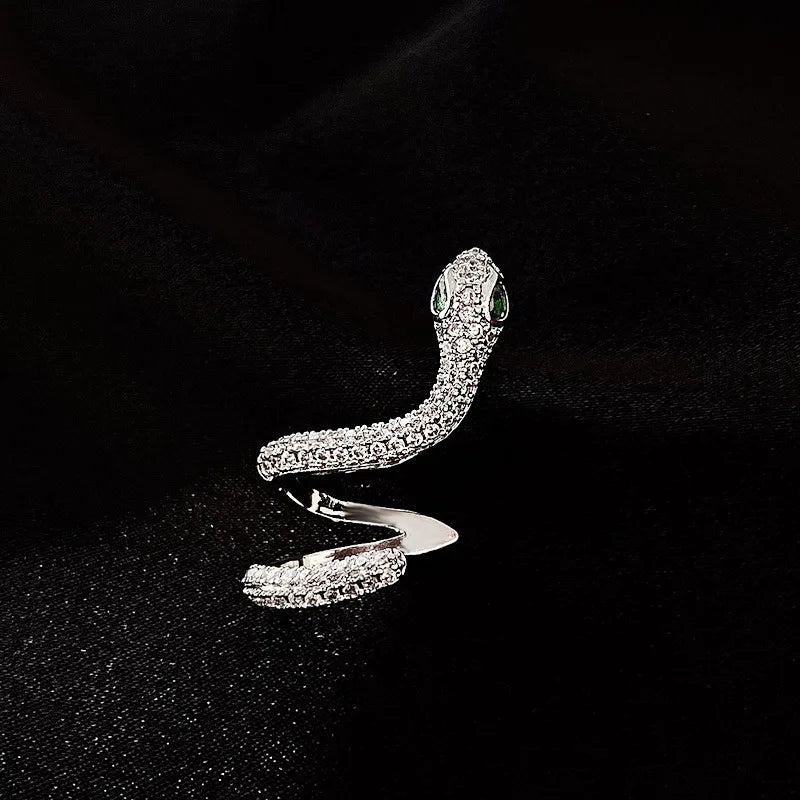 925 Silver Zircon Snake Earbone Clip Earstuds
