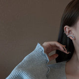 925 Silver Zircon Snake Earbone Clip Earstuds