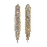 925 Silver Needle Triangle Tassel Earrings Night Store Style