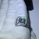 2 Carats Diamond Ring for Men 925 Silver