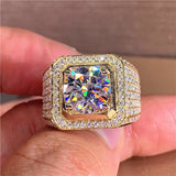 2 Carats Diamond Ring for Men 925 Silver
