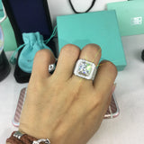 2 Carats Diamond Ring for Men 925 Silver