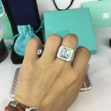 925 Silver 2 Ct Diamond Ring for Men Gemstone 925 Jewelry
