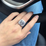 925 Silver 2 Ct Diamond Ring for Men Gemstone 925 Jewelry