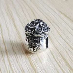 925 Silver Money Bag Fortune Beads for European Troll Bracelet