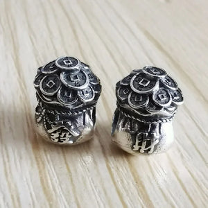925 Silver Money Bag Fortune Beads for European Troll Bracelet