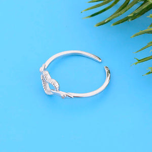 925 Silver Heart Frame Finger Chain Ring Engagement Wedding Valentine Bague