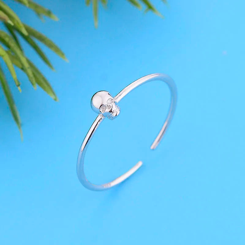 Adjustable Skull Chain Ring for Girls