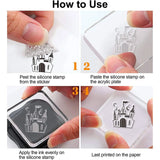 9 Mixed Theme Silicone Clear Stamps Christmas Skiing Halloween Animal Seal