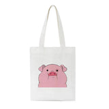 Pig Cartoon Shoulder Canvas Bag Harajuku Large Capacity Messenger Bag