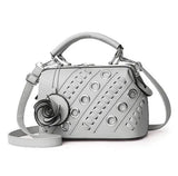 Roses Handbag PU Large Capacity Platinum Bag