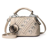 Roses Handbag PU Large Capacity Platinum Bag