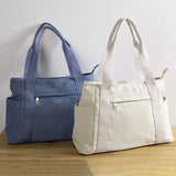 Large Women Canvas Tote Bag with Zipper