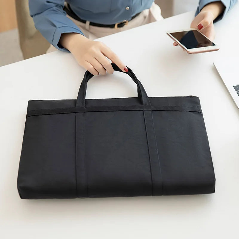 Waterproof A4 Document Bag Laptop Briefcases for Office Travel