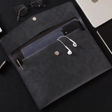 A4 PU Leather Business File Folder Large-capacity Organizer
