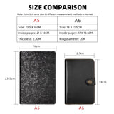 A5 Vintage Leather Notebook Cowskin Cover Business Travel School