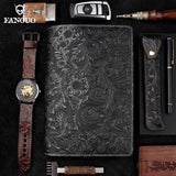 A5 Vintage Leather Notebook Cowskin Cover Business Travel School