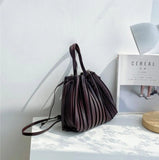 Women's Stripes Shoulder Bag PU Handbag