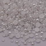AB Pearls Half Round Resin Scrapbook Beads Flatback Plastic Glitters DIY