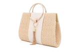 Designer Straw Clutch Bag Tassel Female Shoulder Wedding Party Evening Handbag