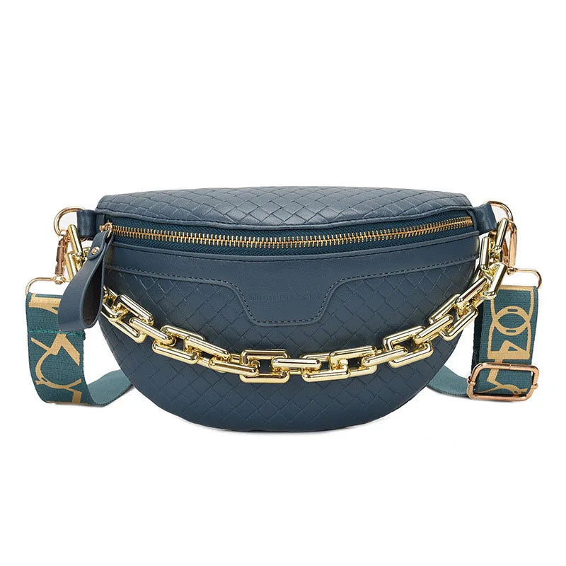 Women Fanny Pack Chains Waist Bag Large Capacity Girl's Shoulder Bag