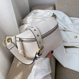Designer Leather Waist Belt Bag for Women Large Capacity Chest Bag