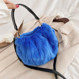 Leopard Velvet Winter Shoulder Bag Large Capacity Crossbody Handbag
