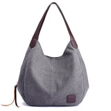 Vintage Canvas Handbag Large Capacity Shoulder Bag Hot L