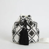 Women's Bucket Straw Bag with Tassel Shoulder Bag