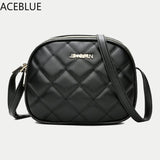 Plaid PU Leather Crossbody Shoulder Bag Zipper Small Messenger Purse