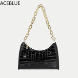 Women's Underarm Handbag Shoulder Bag with Big Chains