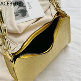 Women's Underarm Handbag Shoulder Bag with Big Chains