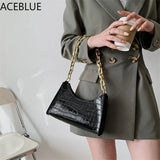 Women's Underarm Handbag Shoulder Bag with Big Chains