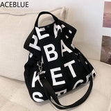 Canvas Crossbody Purse Large Capacity Shoulder Bag for Women