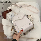 Mini PU Leather Crossbody Bag for Women Rivets Shoulder Handbag and Purse