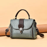 Vintage PU Leather Shoulder Bag For Women Crossbody Bag