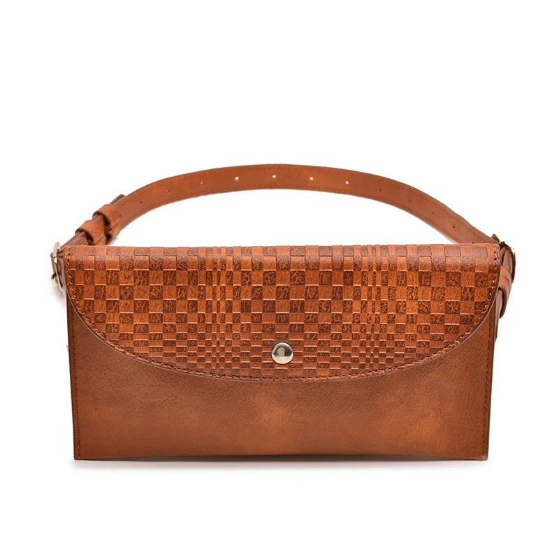 Vintage Tassel Waist Bags For Women Fanny Packs Pu Leather Lady Small Purses