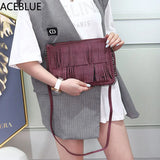 Woven Temperament Women Shoulder Bags Clutch Tassel Crossbody Bags