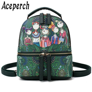 Female Pu Leather Backpack Women High School Backpacks For Teenage Girls