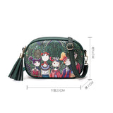 PU Leather Crossbody Bag Tassel Shoulder Handbag Girl Sac Femme