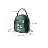 Women PU Leather Crossbody Messenger Bag Small Flap Shoulder Handbag