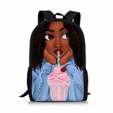 African Girls Printing Schoolbag for Teenager Girls and Boys