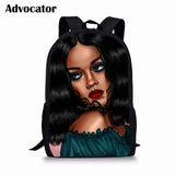 Art African Girls Backpacks Set for School Girls