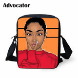 African Woman Print Mini Messenger Bag for Teens Crossbody Bags School Handbags