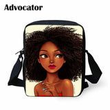 African Woman Print Mini Messenger Bag for Teens Crossbody Bags School Handbags