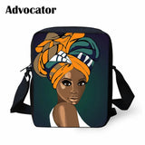 African Woman Print Mini Messenger Bag for Teens Crossbody Bags School Handbags